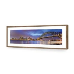 Sydney North Shore (long) 13 Sydney North Shore (long) -WALL ART DESGIN SALE sydney north shore long acrylic glass with border natural frame 90x30cm 127429