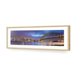 Sydney North Shore (long) 12 Sydney North Shore (long) -WALL ART DESGIN SALE sydney north shore long acrylic glass with border oak frame 90x30cm 890386