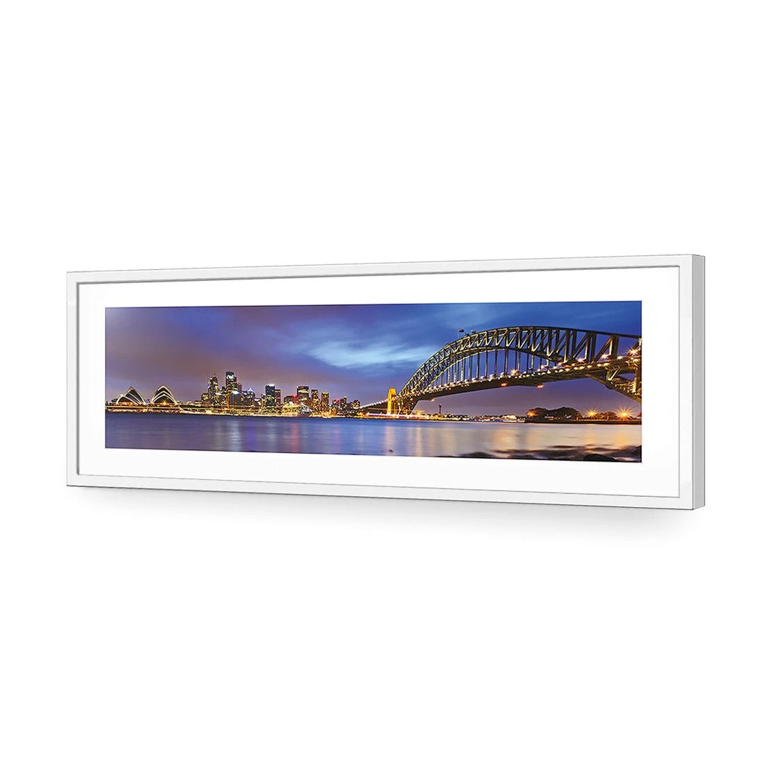 Sydney North Shore (long) Sydney North Shore (long) -WALL ART DESGIN SALE sydney north shore long acrylic glass with border white frame 90x30cm 625113