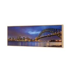 Sydney North Shore (long) 6 Sydney North Shore (long) -WALL ART DESGIN SALE sydney north shore long canvas oak floating frame 60x20cm 573753