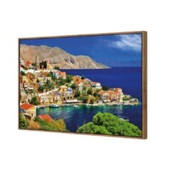 Symi Island, Greece -WALL ART DESGIN SALE symi island greece canvas natural floating frame 45x30cm 528020