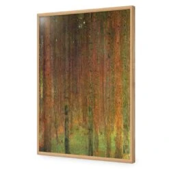 Tannenwald II By Gustav Klimt -WALL ART DESGIN SALE tannenwald ii by gustav klimt acrylic glass no border oak frame 45x30cm 857769