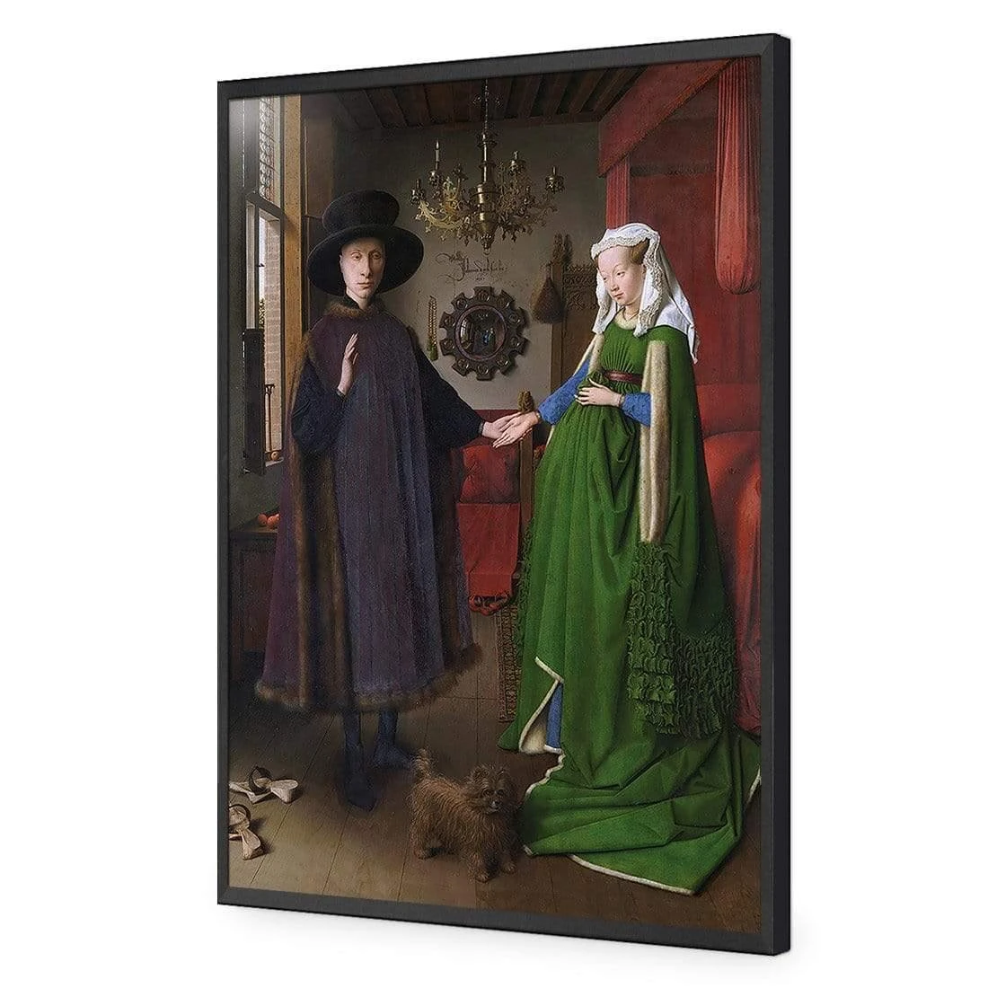 The Arnolfini Portrait by Jan van Eyek The Arnolfini Portrait By Jan Van Eyek -WALL ART DESGIN SALE the arnolfini portrait by jan van eyek acrylic glass no border black frame 45x30cm 999439