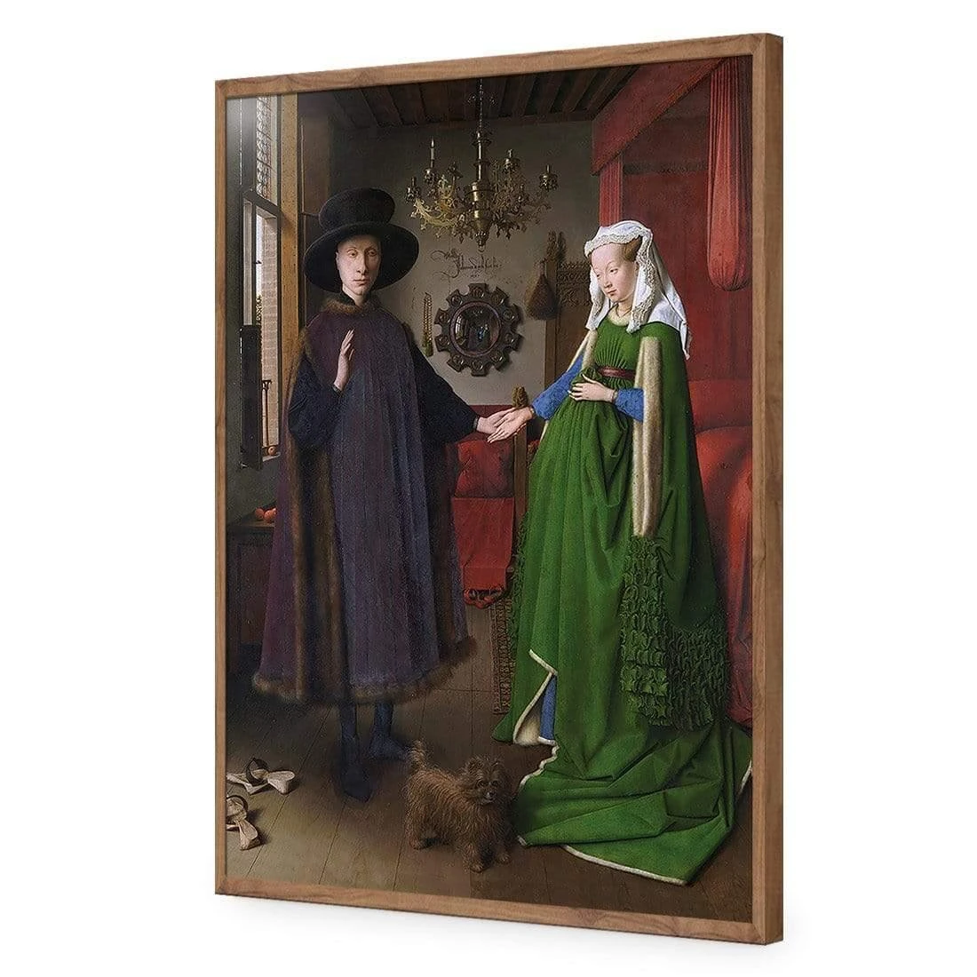 The Arnolfini Portrait by Jan van Eyek The Arnolfini Portrait By Jan Van Eyek -WALL ART DESGIN SALE the arnolfini portrait by jan van eyek acrylic glass no border natural frame 45x30cm 686070