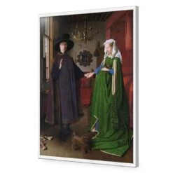 The Arnolfini Portrait By Jan Van Eyek 16 The Arnolfini Portrait By Jan Van Eyek -WALL ART DESGIN SALE the arnolfini portrait by jan van eyek acrylic glass no border white frame 45x30cm 806265