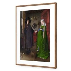 The Arnolfini Portrait By Jan Van Eyek 13 The Arnolfini Portrait By Jan Van Eyek -WALL ART DESGIN SALE the arnolfini portrait by jan van eyek acrylic glass with border natural frame 45x30cm 541426