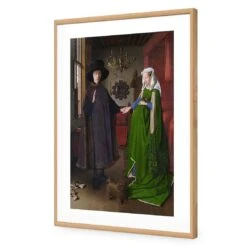 The Arnolfini Portrait By Jan Van Eyek 12 The Arnolfini Portrait By Jan Van Eyek -WALL ART DESGIN SALE the arnolfini portrait by jan van eyek acrylic glass with border oak frame 45x30cm 375110