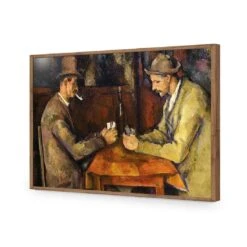 The Card Players By Paul Cezanne -WALL ART DESGIN SALE the card players by paul cezanne acrylic glass no border natural frame 45x30cm 433050