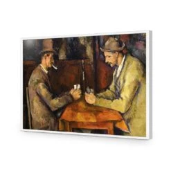 The Card Players By Paul Cezanne -WALL ART DESGIN SALE the card players by paul cezanne acrylic glass no border white frame 45x30cm 200812