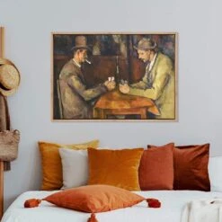 The Card Players By Paul Cezanne -WALL ART DESGIN SALE the card players by paul cezanne canvas stretched canvas 45x30cm 987644