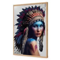 The Chief Woman Inked 18 The Chief Woman Inked -WALL ART DESGIN SALE the chief woman inked acrylic glass no border oak frame 45x30cm 954662
