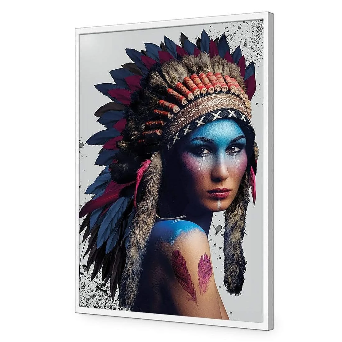 The Chief Woman Inked The Chief Woman Inked -WALL ART DESGIN SALE the chief woman inked acrylic glass no border white frame 45x30cm 168578