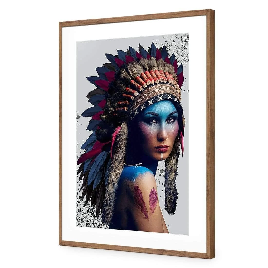 The Chief Woman Inked The Chief Woman Inked -WALL ART DESGIN SALE the chief woman inked acrylic glass with border natural frame 45x30cm 831269