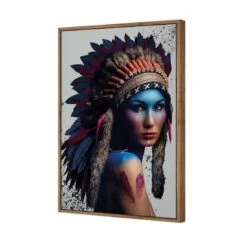 The Chief Woman Inked 8 The Chief Woman Inked -WALL ART DESGIN SALE the chief woman inked canvas natural floating frame 45x30cm 839031
