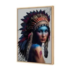 The Chief Woman Inked 7 The Chief Woman Inked -WALL ART DESGIN SALE the chief woman inked canvas oak floating frame 45x30cm 327795