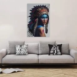 The Chief Woman Inked 4 The Chief Woman Inked -WALL ART DESGIN SALE the chief woman inked canvas stretched canvas 45x30cm 600531