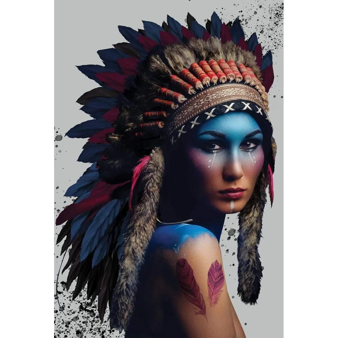 The Chief Woman Inked The Chief Woman Inked -WALL ART DESGIN SALE the chief woman inked canvas stretched canvas 45x30cm 911121