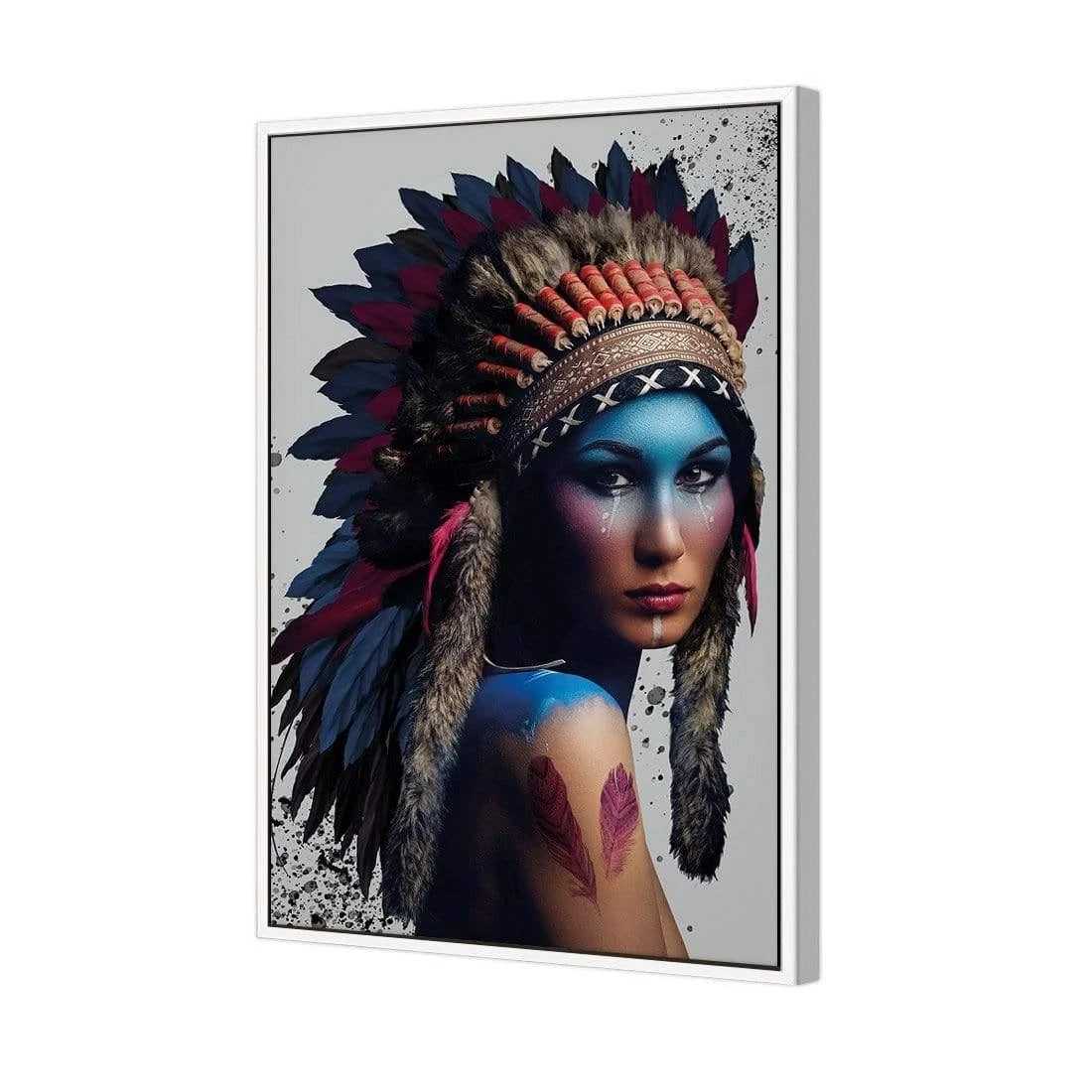 The Chief Woman Inked The Chief Woman Inked -WALL ART DESGIN SALE the chief woman inked canvas white floating frame 45x30cm 722654