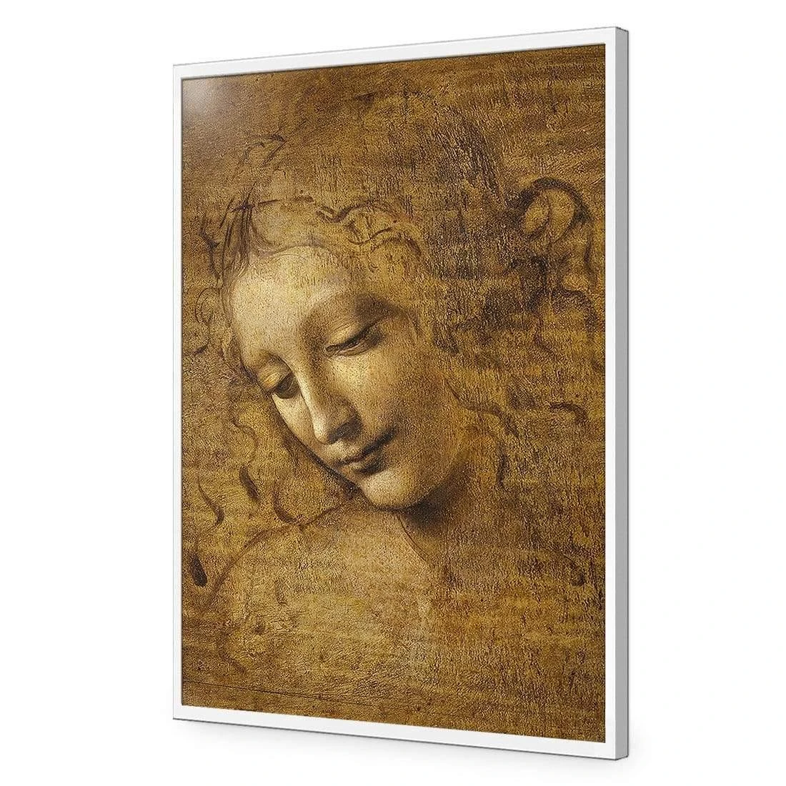 The Head of a Woman by Leonardo da Vinci The Head Of A Woman By Leonardo Da Vinci -WALL ART DESGIN SALE the head of a woman by leonardo da vinci acrylic glass no border white frame 45x30cm 623014