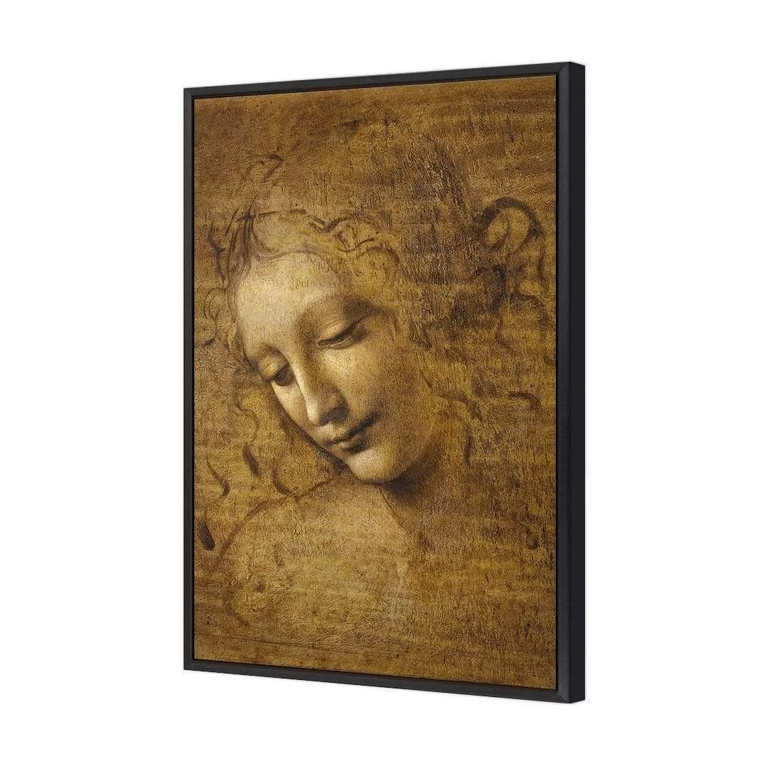 The Head of a Woman by Leonardo da Vinci The Head Of A Woman By Leonardo Da Vinci -WALL ART DESGIN SALE the head of a woman by leonardo da vinci canvas black floating frame 45x30cm 377040