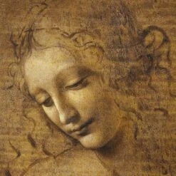 The Head Of A Woman By Leonardo Da Vinci (Square)