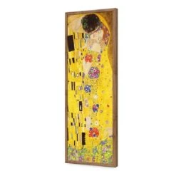 The Kiss By Gustav Klimt (long) -WALL ART DESGIN SALE the kiss by gustav klimt long acrylic glass no border natural frame 90x30cm 332042