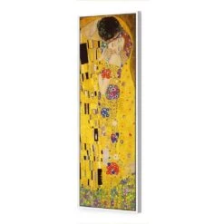 The Kiss By Gustav Klimt (long) -WALL ART DESGIN SALE the kiss by gustav klimt long canvas white floating frame 60x20cm 337772