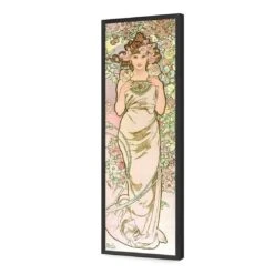The Rose By Alphonse Mucha -WALL ART DESGIN SALE the rose by alphonse mucha acrylic glass no border black frame 90x30cm 431929