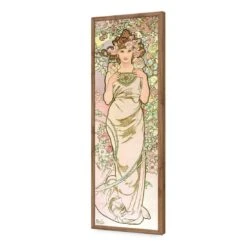 The Rose By Alphonse Mucha -WALL ART DESGIN SALE the rose by alphonse mucha acrylic glass no border natural frame 90x30cm 953637