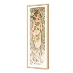 The Rose By Alphonse Mucha -WALL ART DESGIN SALE the rose by alphonse mucha acrylic glass with border oak frame 90x30cm 559141