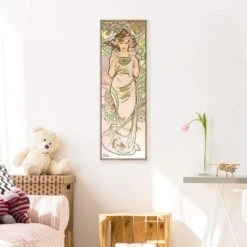 The Rose By Alphonse Mucha -WALL ART DESGIN SALE the rose by alphonse mucha canvas stretched canvas 60x20cm 313011