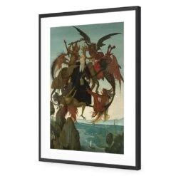 The Torment Of Saint Anthony By Michelangelo -WALL ART DESGIN SALE the torment of saint anthony by michelangelo acrylic glass with border black frame 45x30cm 288774