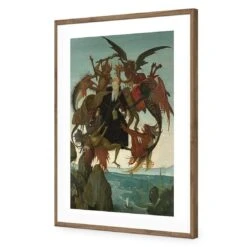 The Torment Of Saint Anthony By Michelangelo -WALL ART DESGIN SALE the torment of saint anthony by michelangelo acrylic glass with border natural frame 45x30cm 563706