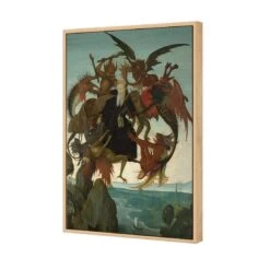 The Torment Of Saint Anthony By Michelangelo -WALL ART DESGIN SALE the torment of saint anthony by michelangelo canvas oak floating frame 45x30cm 814016