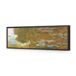 The Water Lily Pond By Monet -WALL ART DESGIN SALE the water lily pond by monet acrylic glass no border black frame 90x30cm 262374