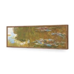 The Water Lily Pond By Monet -WALL ART DESGIN SALE the water lily pond by monet acrylic glass no border natural frame 90x30cm 950825