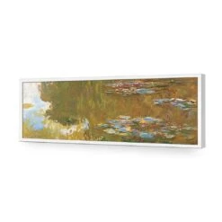 The Water Lily Pond By Monet -WALL ART DESGIN SALE the water lily pond by monet acrylic glass no border white frame 90x30cm 647505