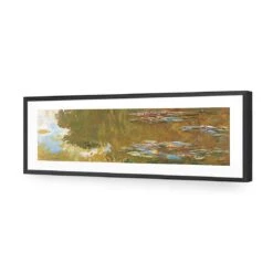 The Water Lily Pond By Monet -WALL ART DESGIN SALE the water lily pond by monet acrylic glass with border black frame 90x30cm 265884
