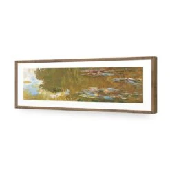 The Water Lily Pond By Monet -WALL ART DESGIN SALE the water lily pond by monet acrylic glass with border natural frame 90x30cm 363004