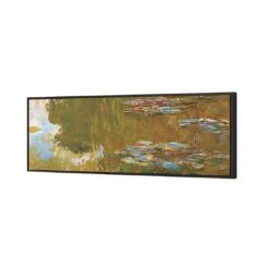 The Water Lily Pond By Monet -WALL ART DESGIN SALE the water lily pond by monet canvas black floating frame 60x20cm 212006