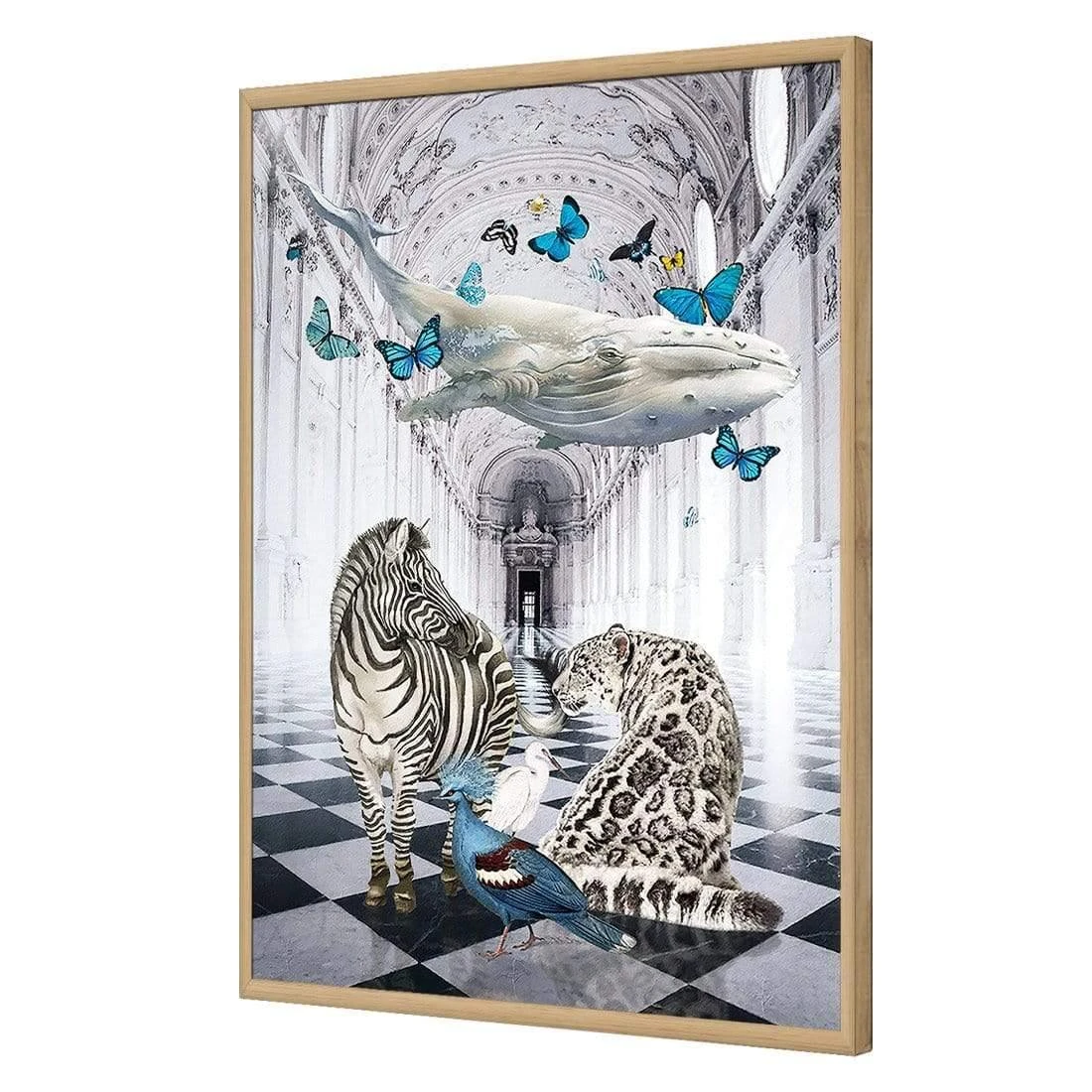 The White Whale's Dream The White Whale's Dream -WALL ART DESGIN SALE the white whales dream acrylic glass no border oak frame 45x30cm 225524