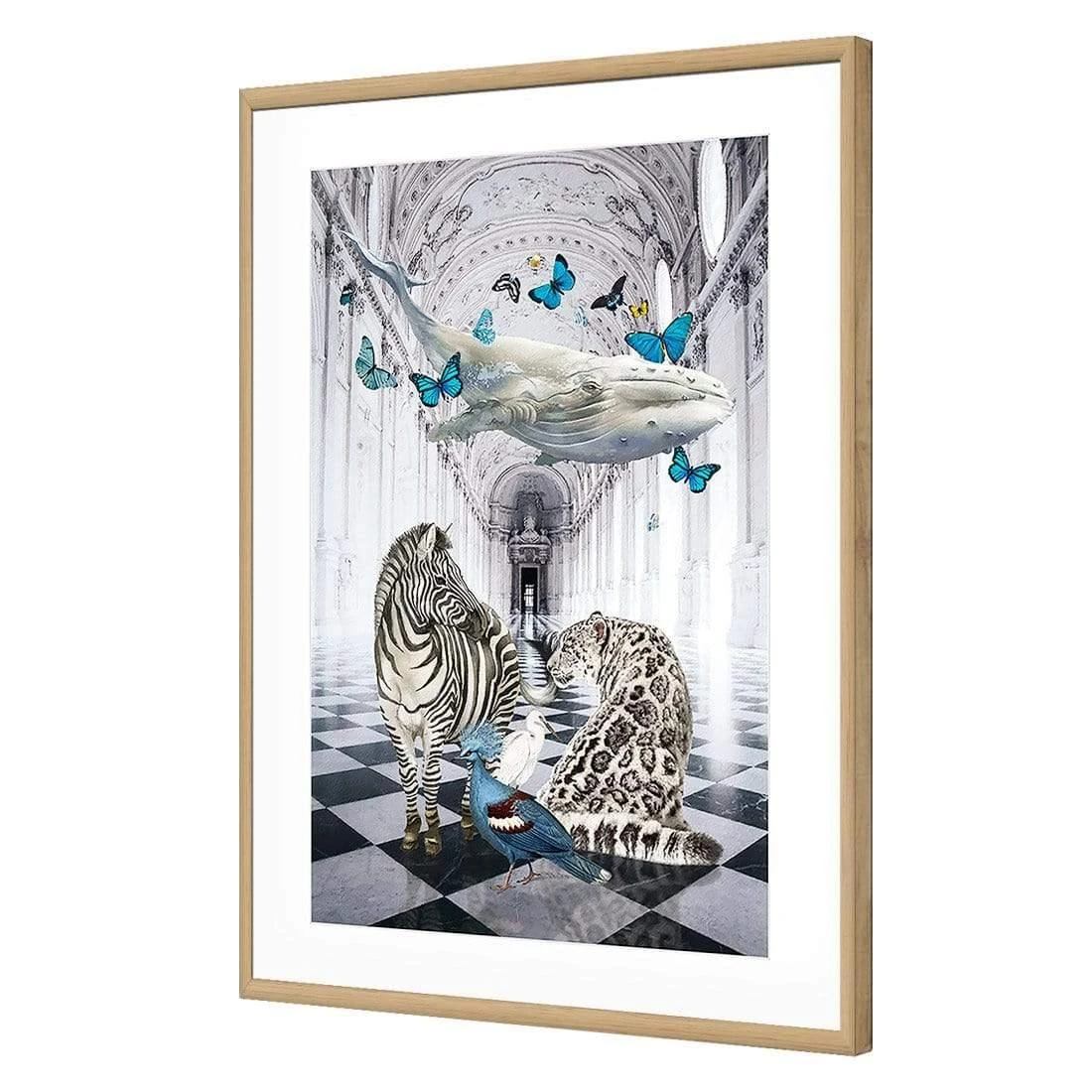 The White Whale's Dream The White Whale's Dream -WALL ART DESGIN SALE the white whales dream acrylic glass with border oak frame 45x30cm 220302