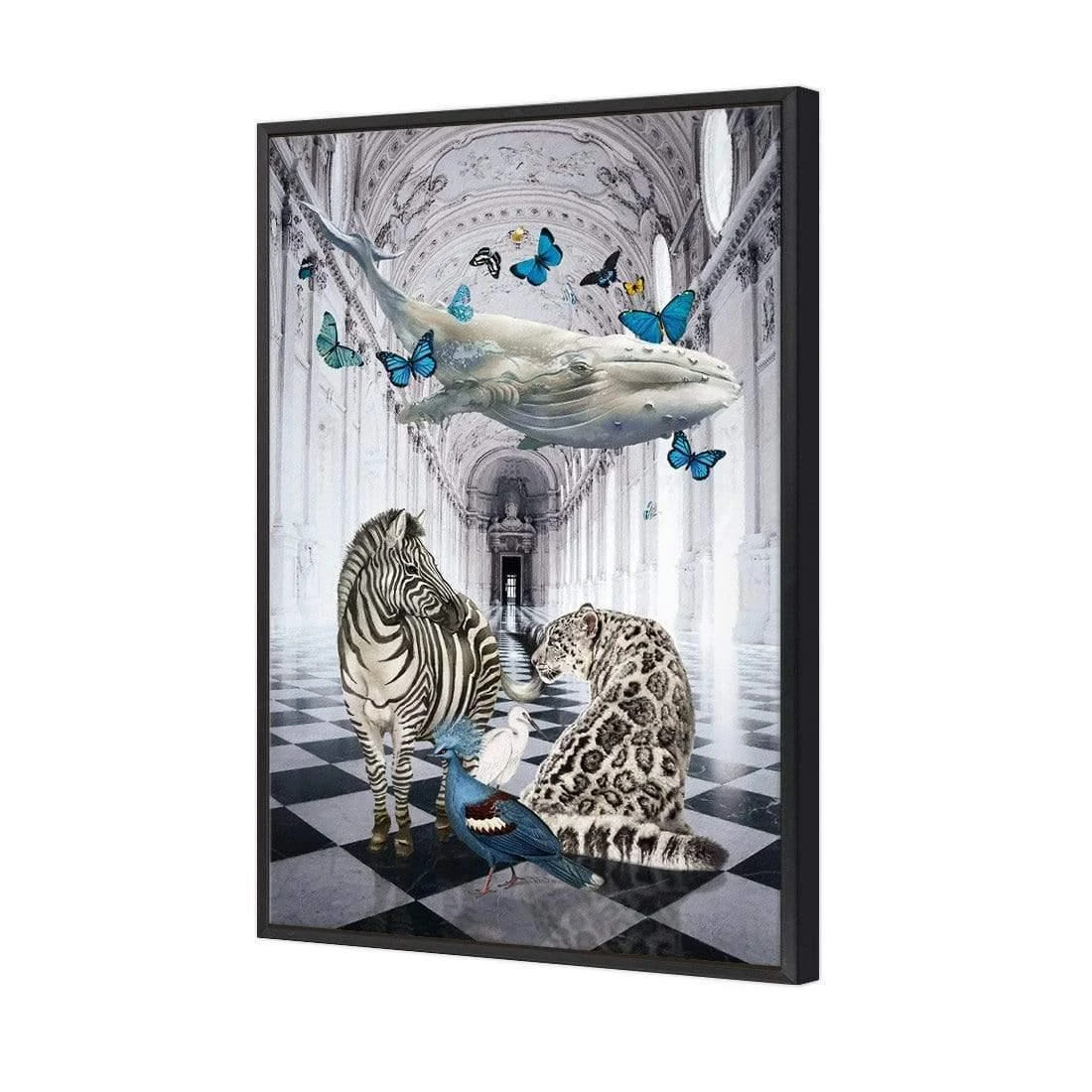 The White Whale's Dream The White Whale's Dream -WALL ART DESGIN SALE the white whales dream canvas black floating frame 45x30cm 645043