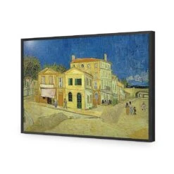 The Yellow House By Vincent Van Gogh -WALL ART DESGIN SALE the yellow house by vincent van gogh acrylic glass no border black frame 45x30cm 209775