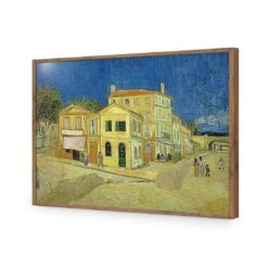 The Yellow House By Vincent Van Gogh -WALL ART DESGIN SALE the yellow house by vincent van gogh acrylic glass no border natural frame 45x30cm 691865