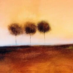 Three Cotton Trees Landscape (Square)