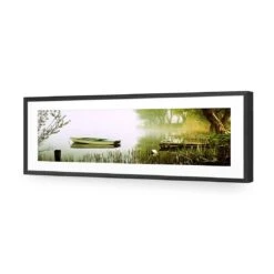 Tired Row Boat (long) 10 Tired Row Boat (long) -WALL ART DESGIN SALE tired row boat long acrylic glass with border black frame 90x30cm 264487