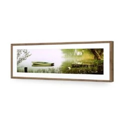 Tired Row Boat (long) 13 Tired Row Boat (long) -WALL ART DESGIN SALE tired row boat long acrylic glass with border natural frame 90x30cm 989155
