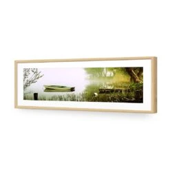 Tired Row Boat (long) 12 Tired Row Boat (long) -WALL ART DESGIN SALE tired row boat long acrylic glass with border oak frame 90x30cm 468976