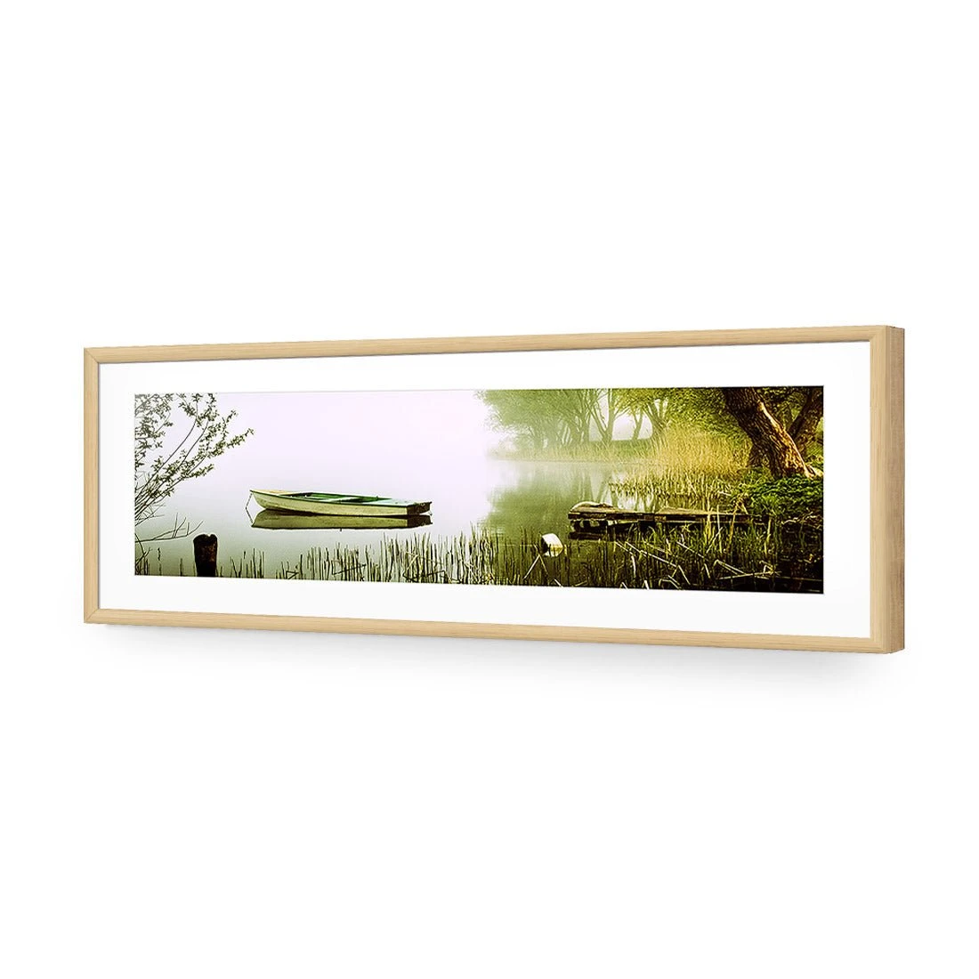 Tired Row Boat (long) Tired Row Boat (long) -WALL ART DESGIN SALE tired row boat long acrylic glass with border oak frame 90x30cm 468976